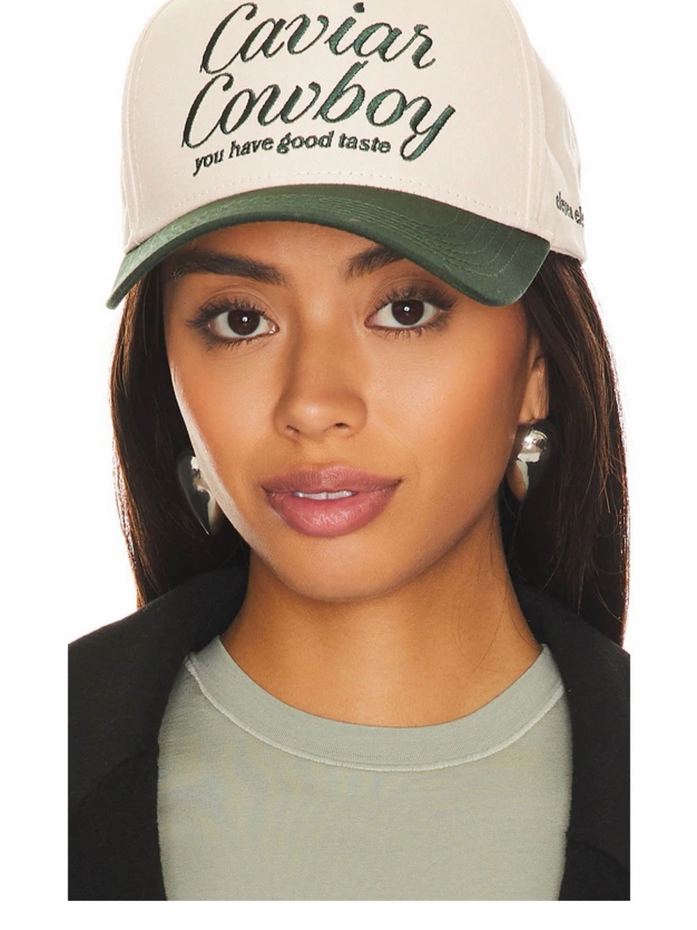 Caviar Cowboy Cream & Green Trucker Hat